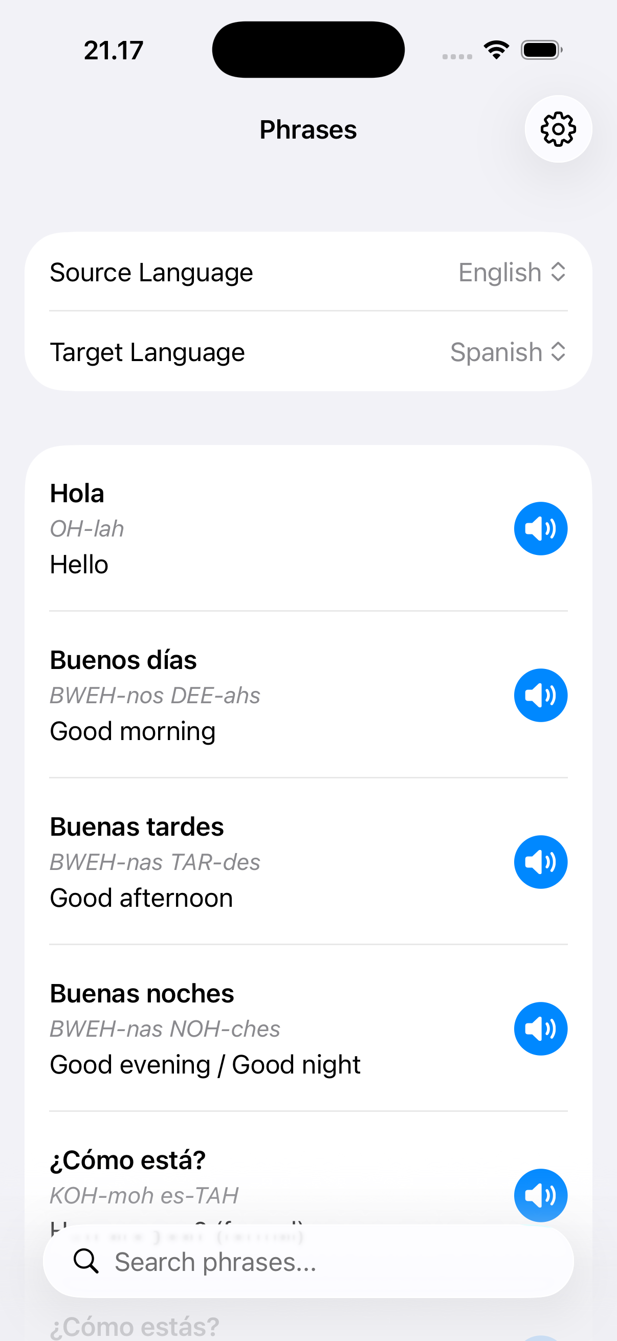 PhrasesApp screenshot 1